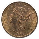1883-S $20 Liberty Gold Double Eagle MS-60 NGC