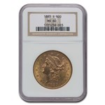 1883-S $20 Liberty Gold Double Eagle MS-60 NGC