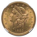 1883-S $20 Liberty Gold Double Eagle MS-61 NGC