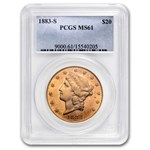 1883-S $20 Liberty Gold Double Eagle MS-61 PCGS