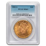 1883-S $20 Liberty Gold Double Eagle MS-61 PCGS