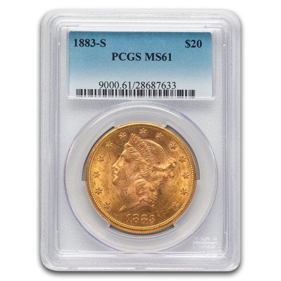 1883-S $20 Liberty Gold Double Eagle MS-61 PCGS