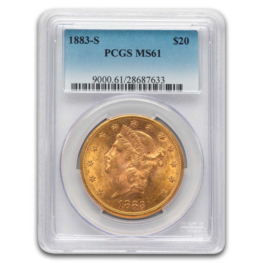 1883-S $20 Liberty Gold Double Eagle MS-61 PCGS