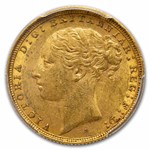 1883-S Australia Gold Sovereign Young Victoria AU-53 PCGS