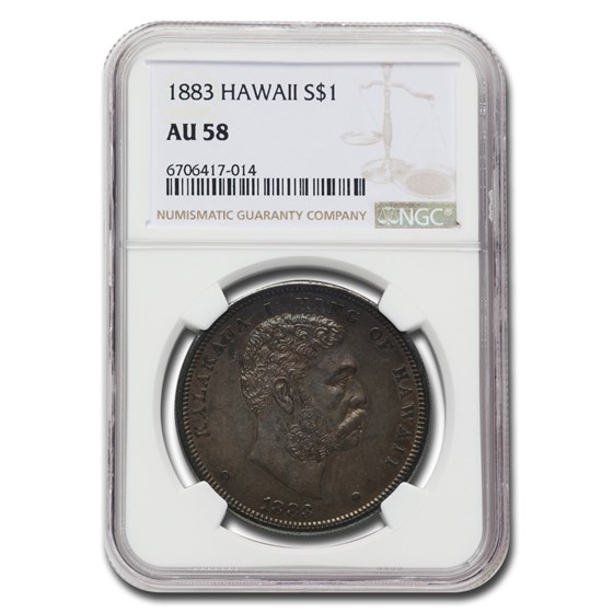 1883-S Hawaii Dollar Kalakaua I AU-58 NGC 1883-S Hawaii Dollar Kalakaua I AU-58 NGC