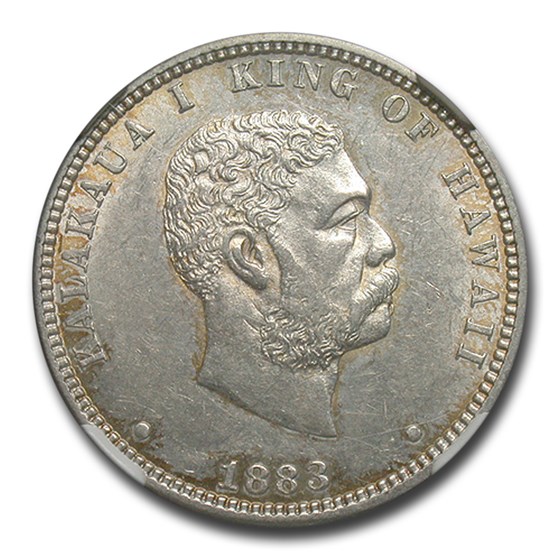 1883-S Hawaii Quarter Kalakaua I AU-58 NGC 1883-S Hawaii Quarter Kalakaua I AU-58 NGC