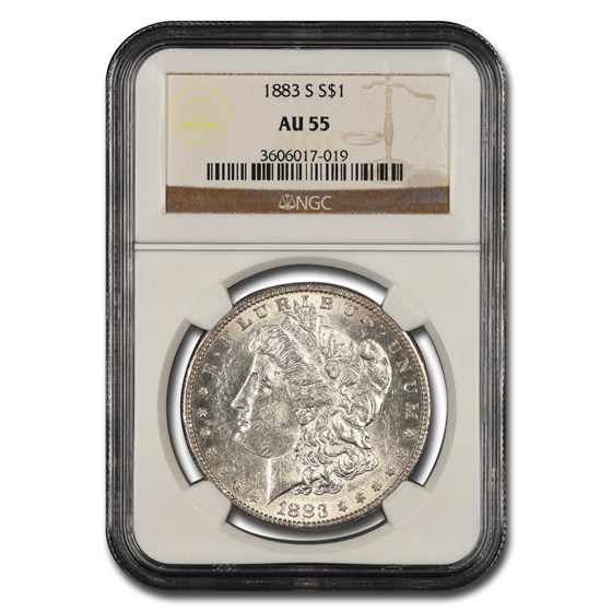 1883-S Morgan Dollar AU-55 NGC 1883-S Morgan Dollar AU-55 NGC