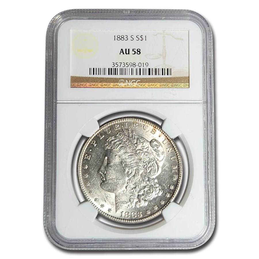 1883-S Morgan Dollar AU-58 NGC