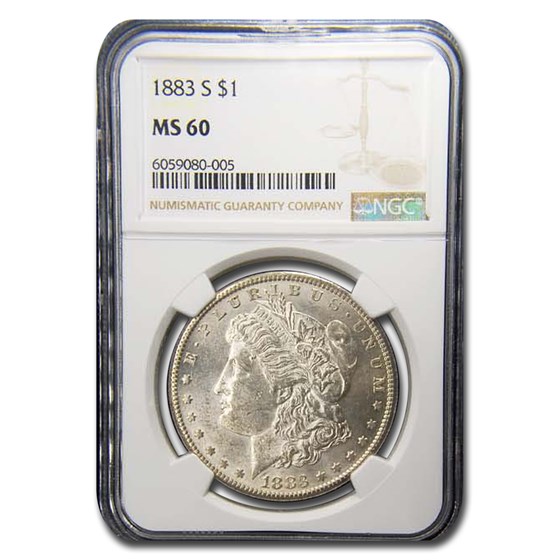 1883-S Morgan Dollar MS-60 NGC 1883-S Morgan Dollar MS-60 NGC