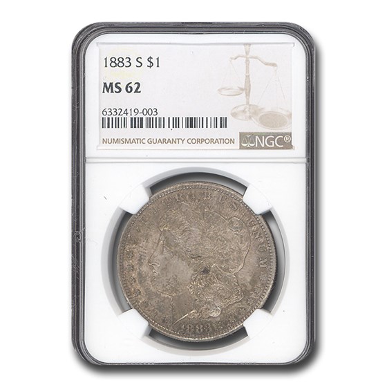 1883-S Morgan Dollar MS-62 NGC