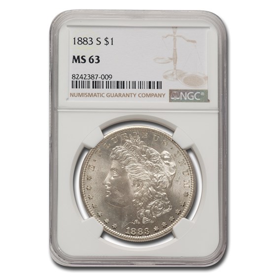 1883-S Morgan Dollar MS-63 NGC 1883-S Morgan Dollar MS-63 NGC