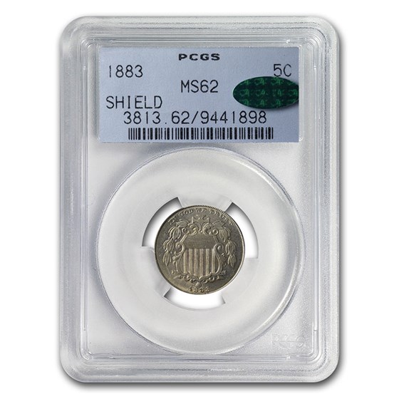 1883 Shield Nickel MS-62 PCGS 1883 Shield Nickel MS-62 PCGS