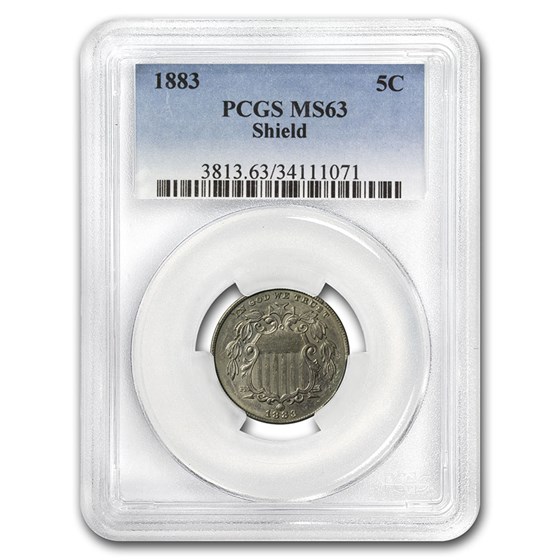 1883 Shield Nickel MS-63 PCGS 1883 Shield Nickel MS-63 PCGS