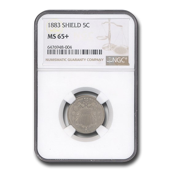 1883 Shield Nickel MS-65+ NGC