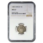 1883 Shield Nickel MS-67 NGC