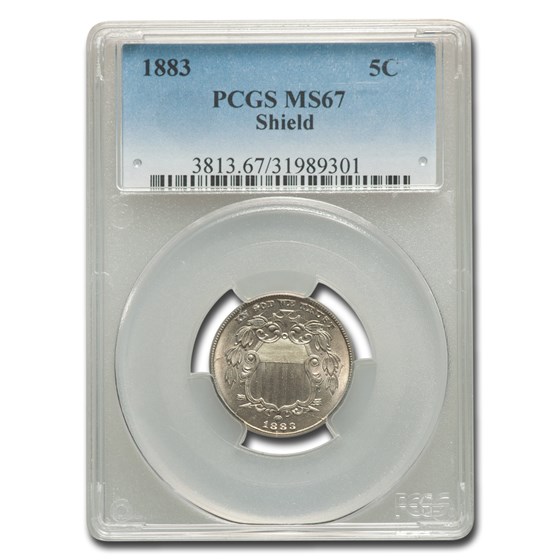 1883 Shield Nickel MS-67 PCGS 1883 Shield Nickel MS-67 PCGS
