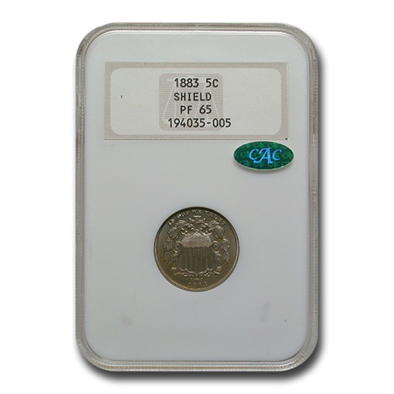 1883 Shield Nickel PF-65 NGC CAC 1883 Shield Nickel PF-65 NGC CAC