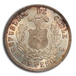 1883-So Chile Silver Peso MS-66 PCGS