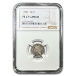 1883 Three Cent Nickel PF-67 Cameo NGC
