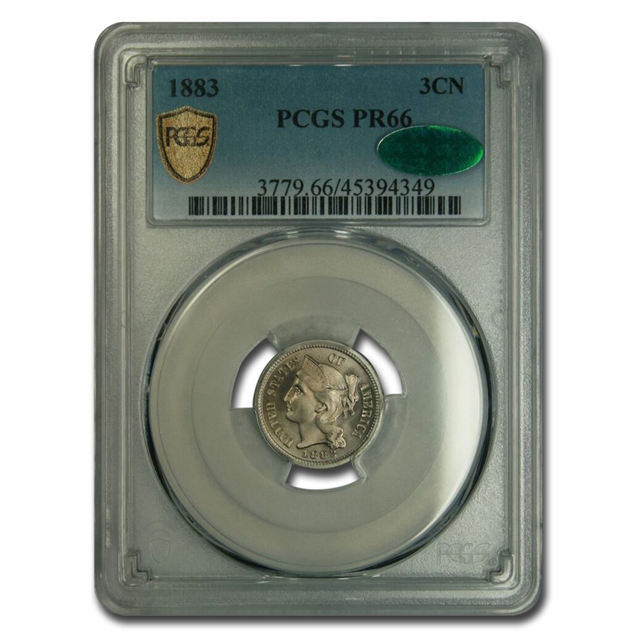 1883 Three Cent Nickel PR-66 PCGS CAC