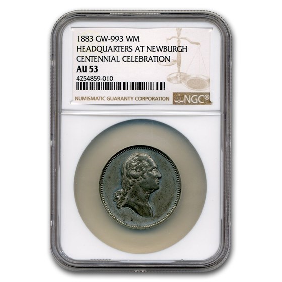 1883 Washington Medal AU-53 NGC (White Metal) 1883 Washington Medal AU-53 NGC (White Metal)