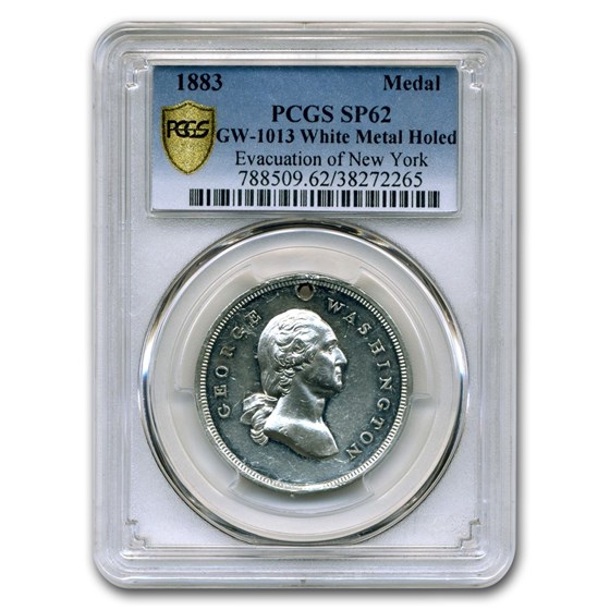 1883 Washington Medal SP-62 PCGS (White Metal, Holed) 1883 Washington Medal SP-62 PCGS (White Metal, Holed)