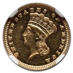 1884 $1 Indian Head Gold MS-62 NGC (PL)