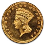 1884 $1 Indian Head Gold MS-66 PCGS CAC (PL)