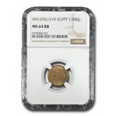 (1884-1909)-H Egypt 1/40 Qirsh MS-64 NGC (Red/Brown)