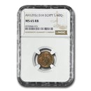 (1884-1909)-H Egypt 1/40 Qirsh MS-65 NGC (Red/Brown)