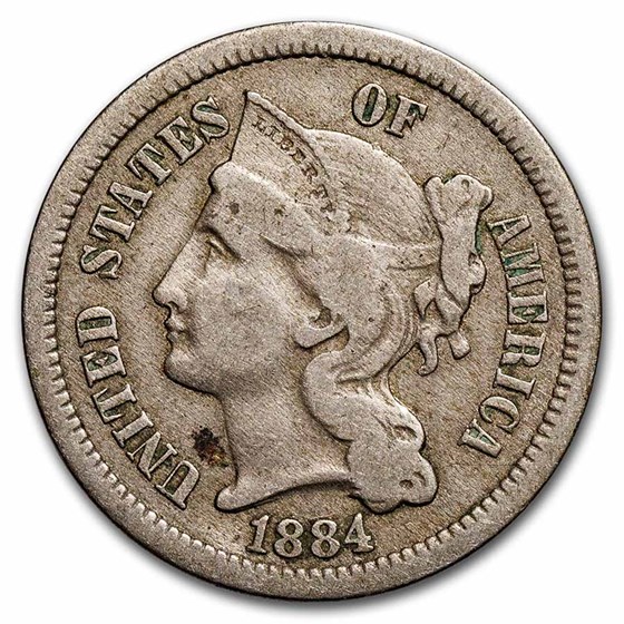 1884 3 Cent Nickel VF 1884 3 Cent Nickel VF