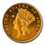 1884 $3 Gold Princess PR-64 Cameo PCGS CAC