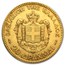 1884-A Greece Gold 20 Drachmai George I Avg Circ