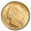 1884-A Monaco Gold 100 Francs Charles III AU-58 PCGS