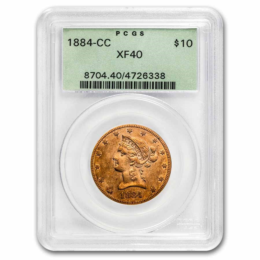 1884-CC $10 Liberty Gold Eagle XF-40 PCGS