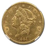 1884-CC $20 Liberty Gold Double Eagle AU-55 NGC