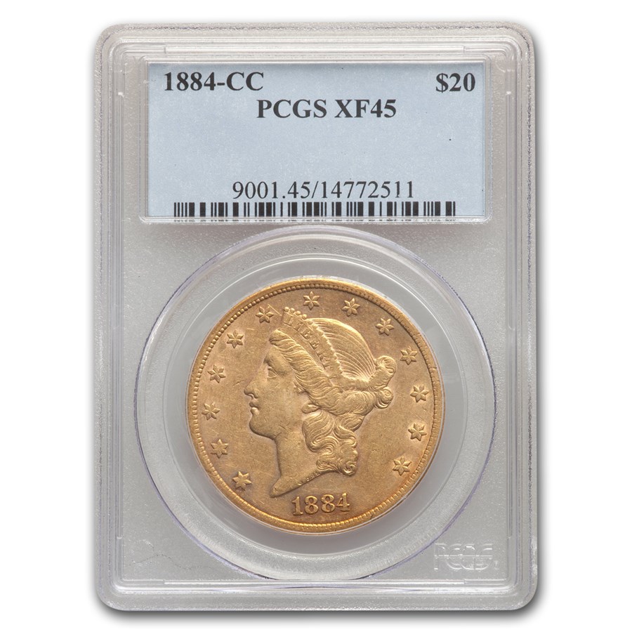 1884-CC $20 Liberty Gold Double Eagle XF-45 PCGS