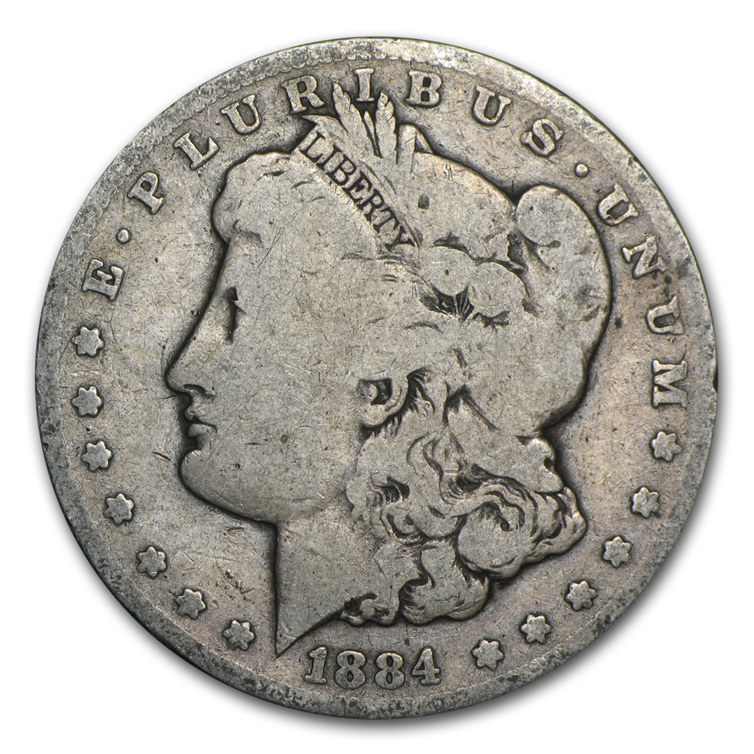 thumbnail image 2 of Vintage Morgan Dollar Pendant – 1884-CC Gold Plated, 38.1mm, Unisex, Handmade 2 of 5