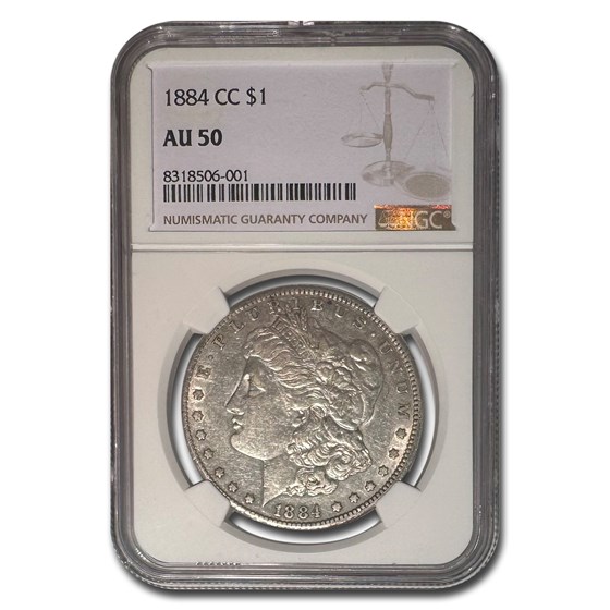 1884-CC Morgan Dollar AU-50 NGC 1884-CC Morgan Dollar AU-50 NGC