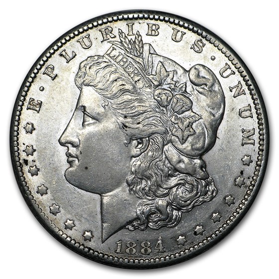1884-CC Morgan Dollar AU