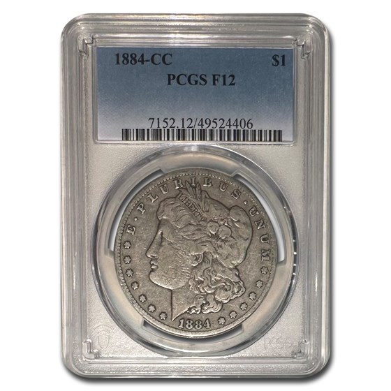 1884-CC Morgan Dollar Fine-12 PCGS 1884-CC Morgan Dollar Fine-12 PCGS