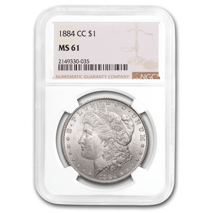 1884-CC Morgan Dollar MS-61 NGC