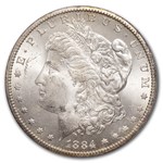1884-CC Morgan Dollar MS-61 PCGS (Old Rattler Holder)