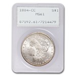 1884-CC Morgan Dollar MS-61 PCGS (Old Rattler Holder)
