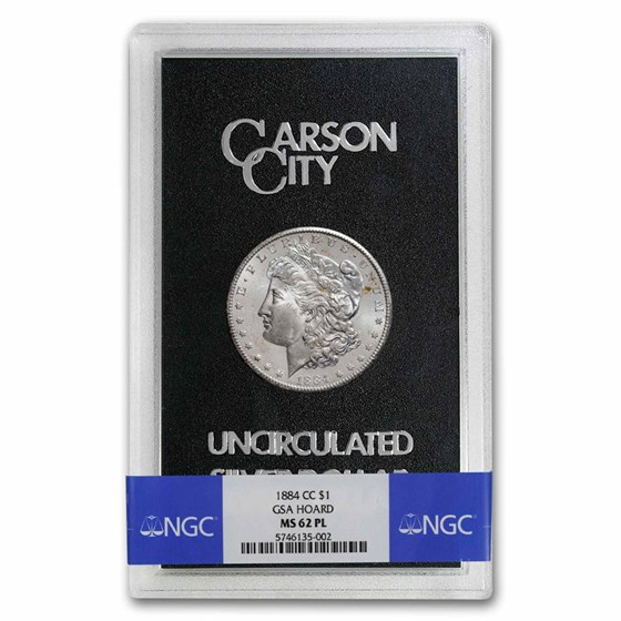 1884-CC Morgan Dollar MS-62 PL NGC (GSA) 1884-CC Morgan Dollar MS-62 PL NGC (GSA)