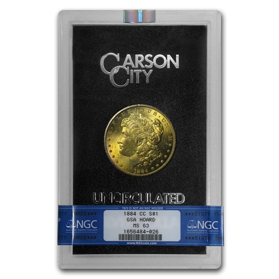 1884-CC Morgan Dollar MS-63 NGC (GSA, Obverse Toning) 1884-CC Morgan Dollar MS-63 NGC (GSA, Obverse Toning)