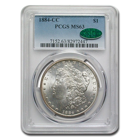 1884-CC Morgan Dollar MS-63 PCGS CAC 1884-CC Morgan Dollar MS-63 PCGS CAC