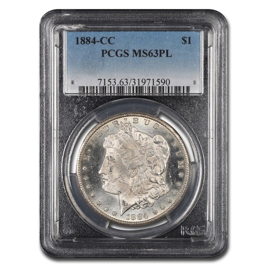 1884-CC Morgan Dollar MS-63 PL PCGS
