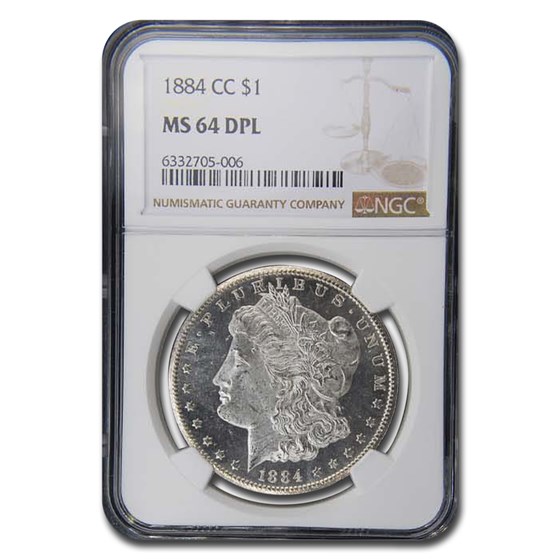 1884-CC Morgan Dollar MS-64 DPL NGC