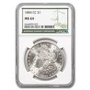 1884-CC Morgan Dollar MS-64 NGC (Green Label)